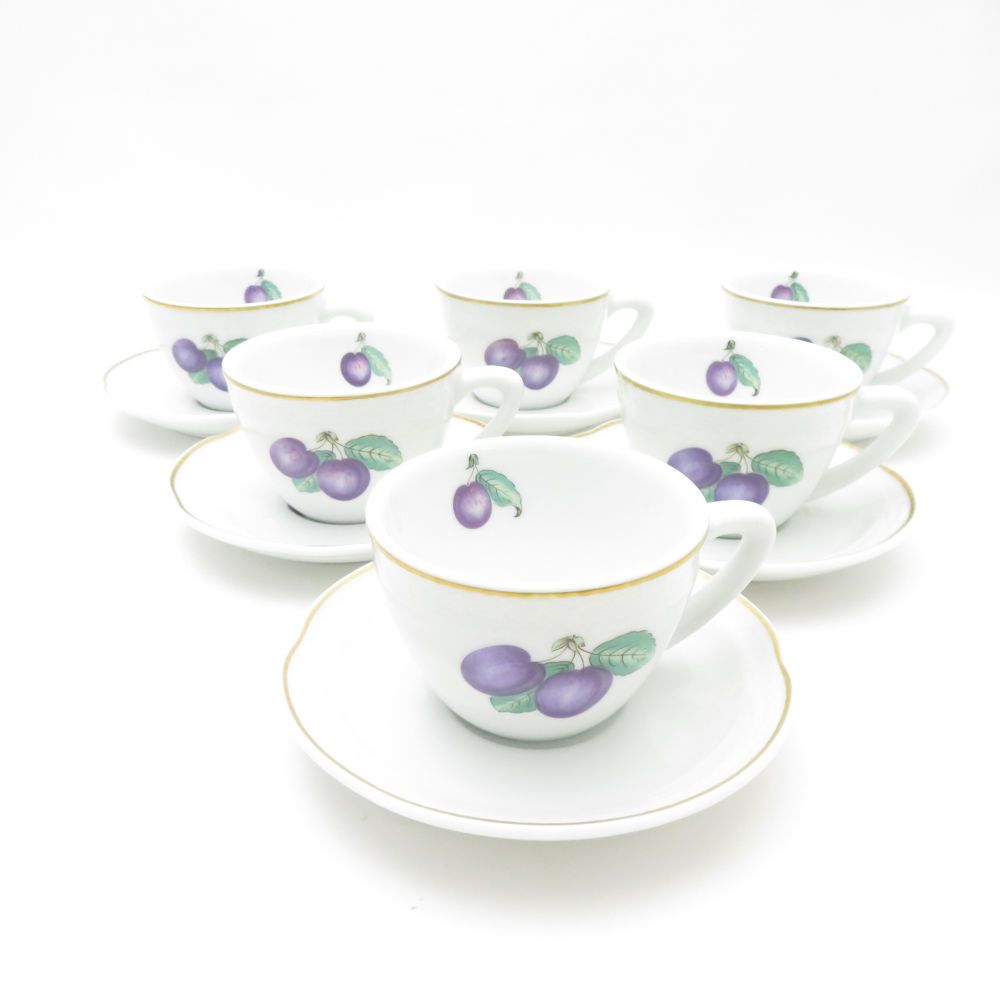 Richard Ginori リチャードジノリ ボンジョルノプルーン デミタスカップ＆ソーサー 6客 セット SM4635L1