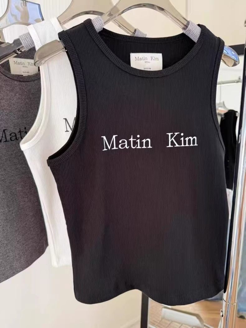 マーティンキム MATIN LOGO SLEEVELESS CROP TOP 新品未使用-3色選択可能】MATIN KIM マーティンキム LOGO
