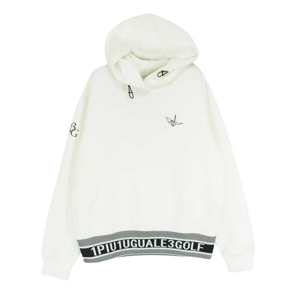 1piu1uguale3 ウノピュウノウグァーレトレ GSB052 POE431 GORF ゴルフ LOGO RIB PULLOVER ロゴ リブ プルオーバー パーカー ホワイト系 2