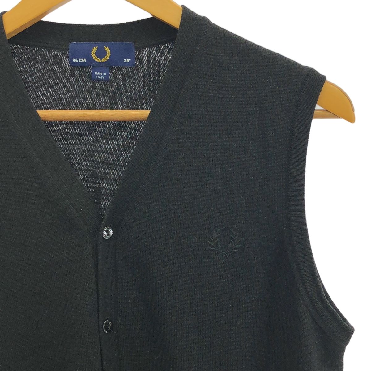 FRED PERRY / フレッドペリー | ウールニット 7B ベスト | 38