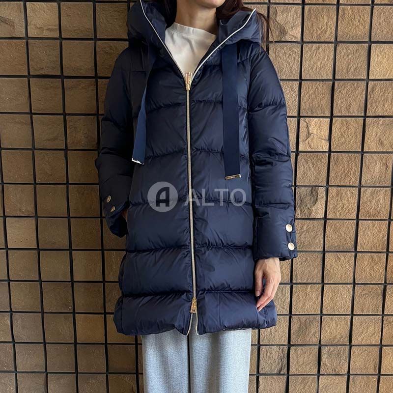 ★2024秋冬物モデル★ ★出荷の前にプレスをかけて配送★ HERNO ヘルノ サテン Aシェイプ ダウンコート PI1304D 12170Z ...