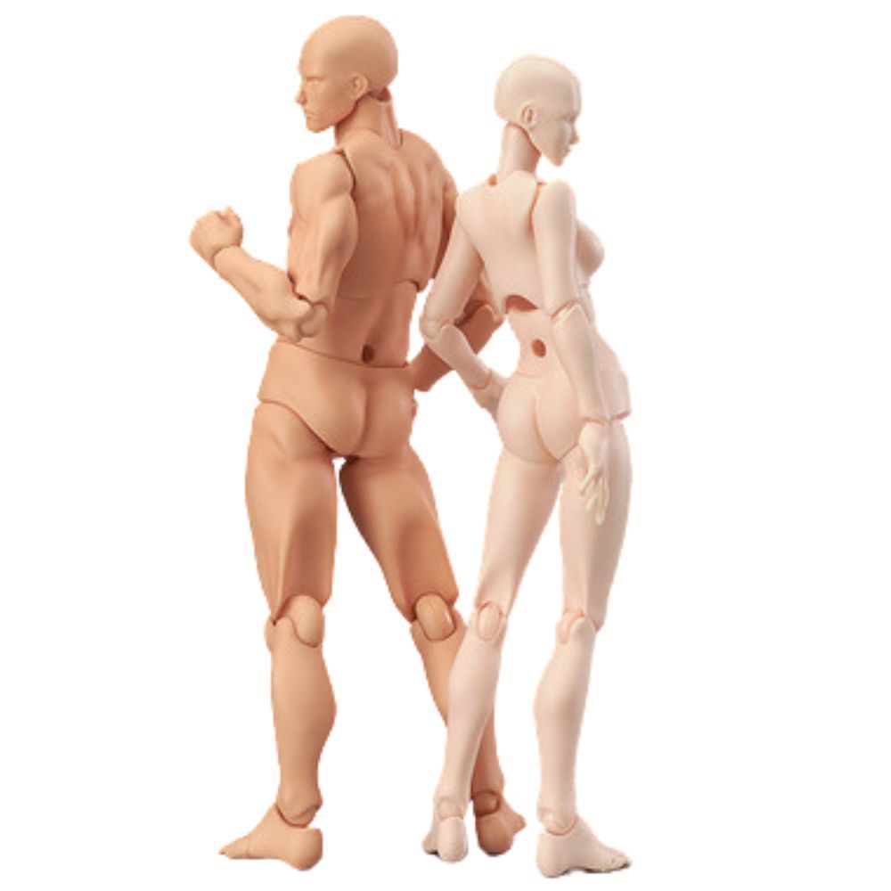 【デッサン人形　モデル A2305 X】 男女セット 人形 Amazon | 88flix デッサン人形 男女セット グレー 人形 可動