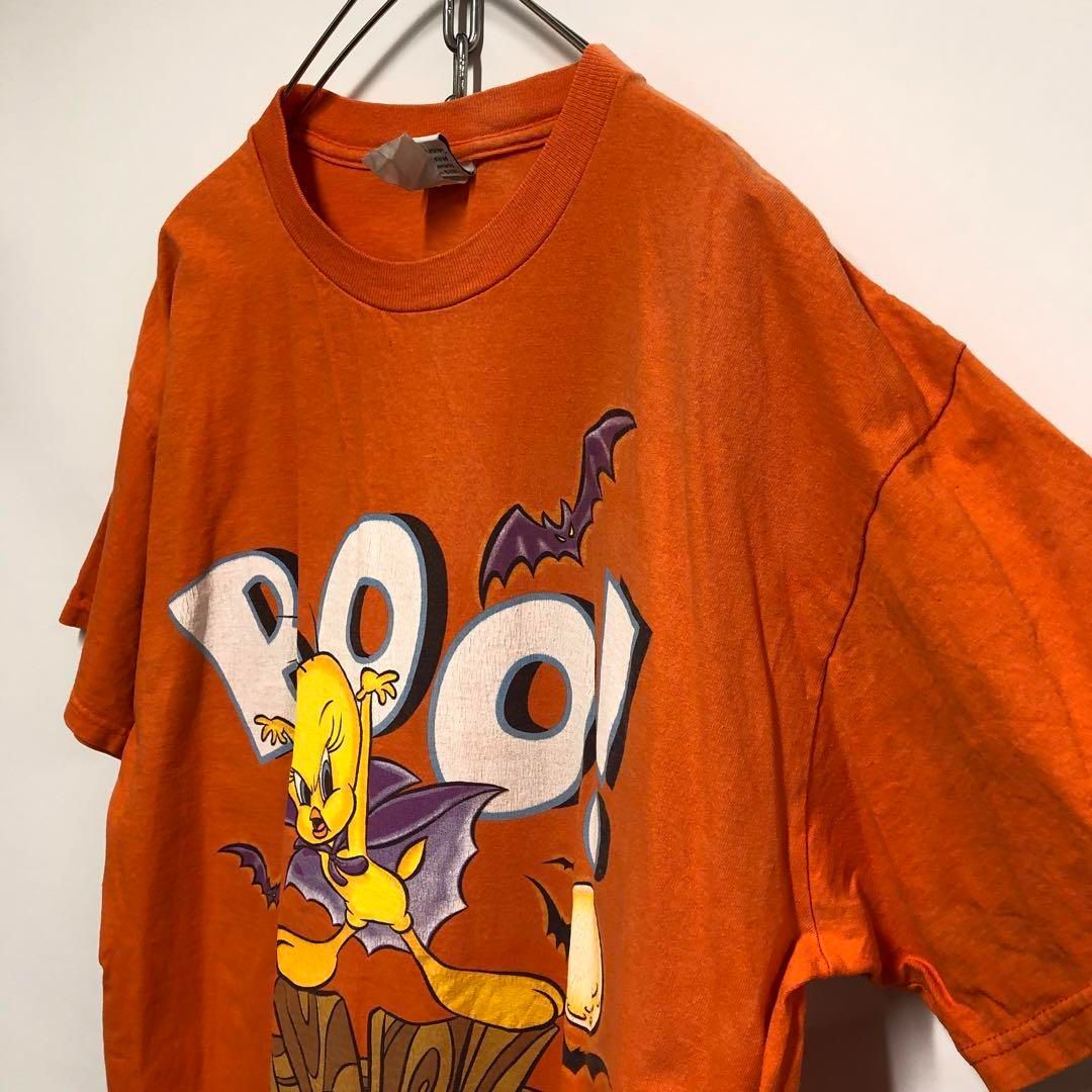 ルーニーテューンズ トゥイーティー 半袖Tシャツ オレンジ XL相当