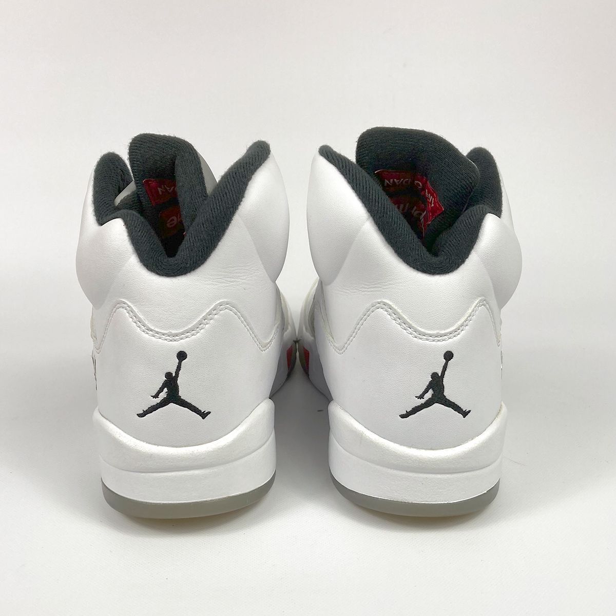 NIKE AIR JORDAN 5 RETRO SUPREME WHITE/VARSITY RED/BLACK 【SUPREME 