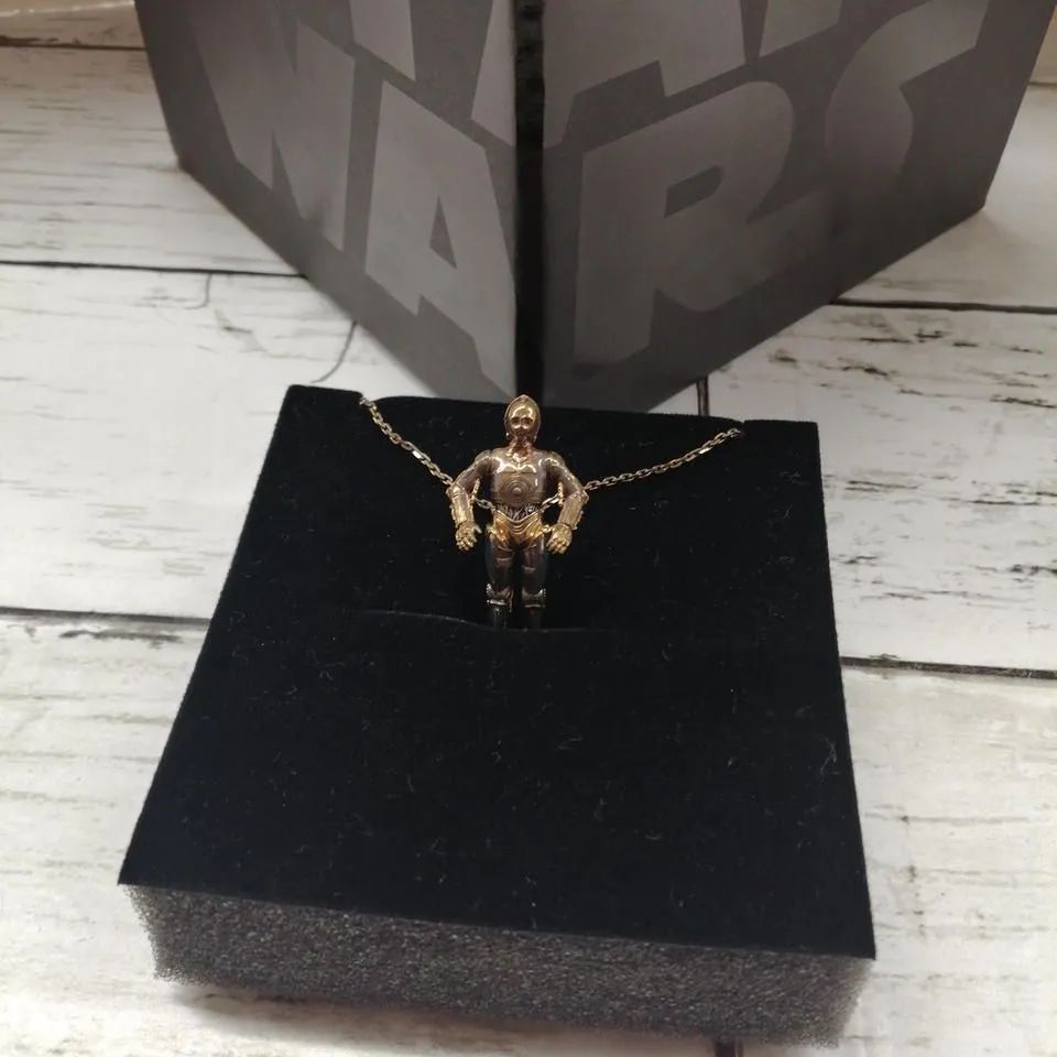 Justin Davis×STARWARS ネックレス JUSTIN DAVIS スターウォーズ C-3PO ネックレス GLD 箱付 トップ