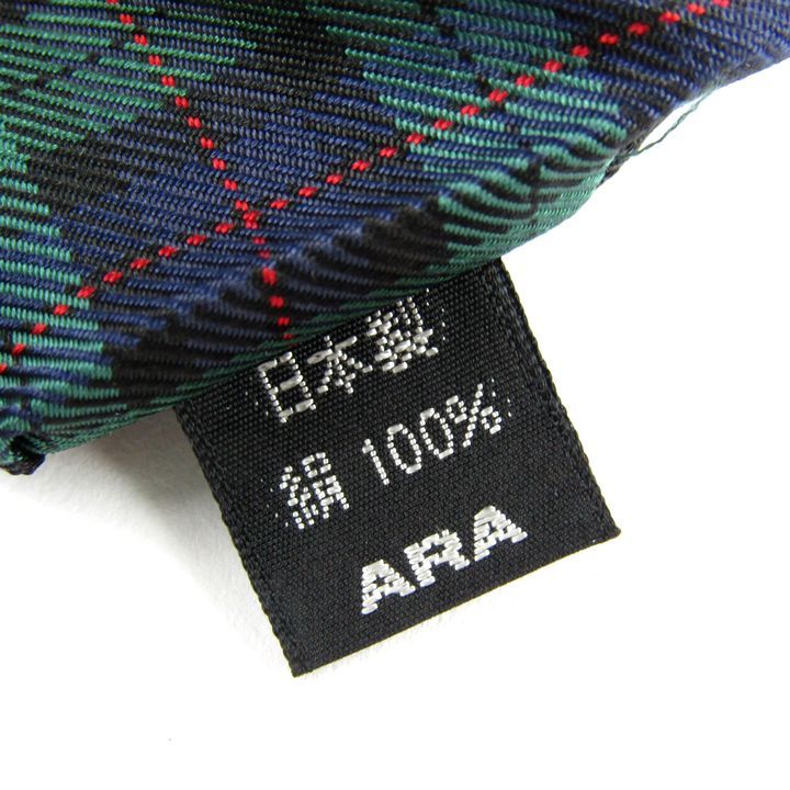 伊勢丹メンズ ネクタイ チェック柄 ブラックウォッチ 日本製 シルク100% ハンドメイド 未使用品 メンズ グリーン ISETAN MENS