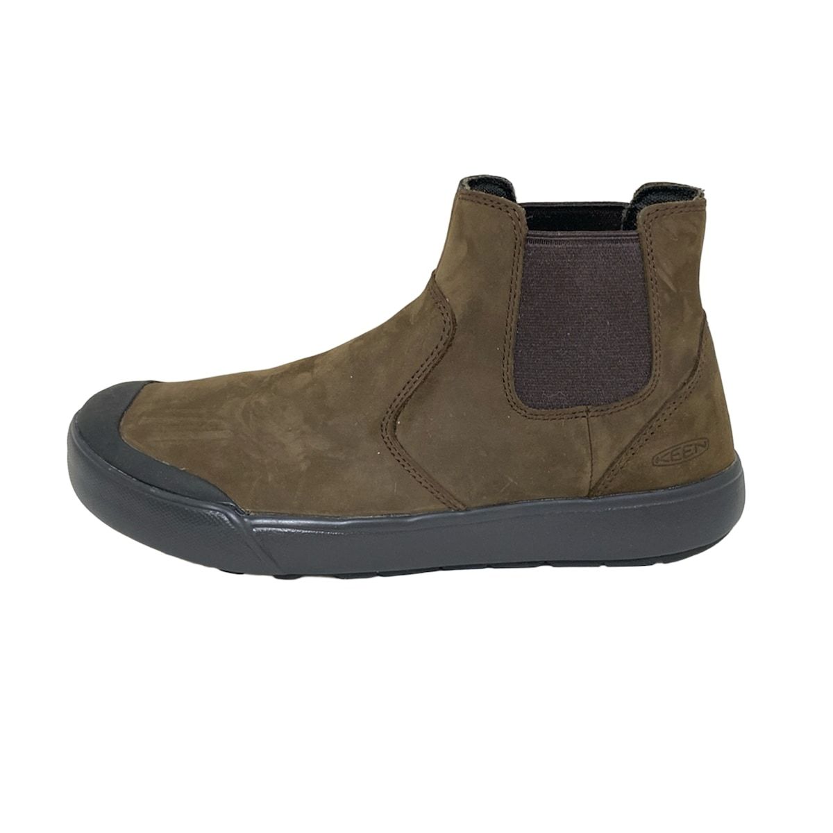 KEEN キーン ショートブーツ 25 レディース - ダークブラウン×黒 チェルシーブーツ|サイドゴア
