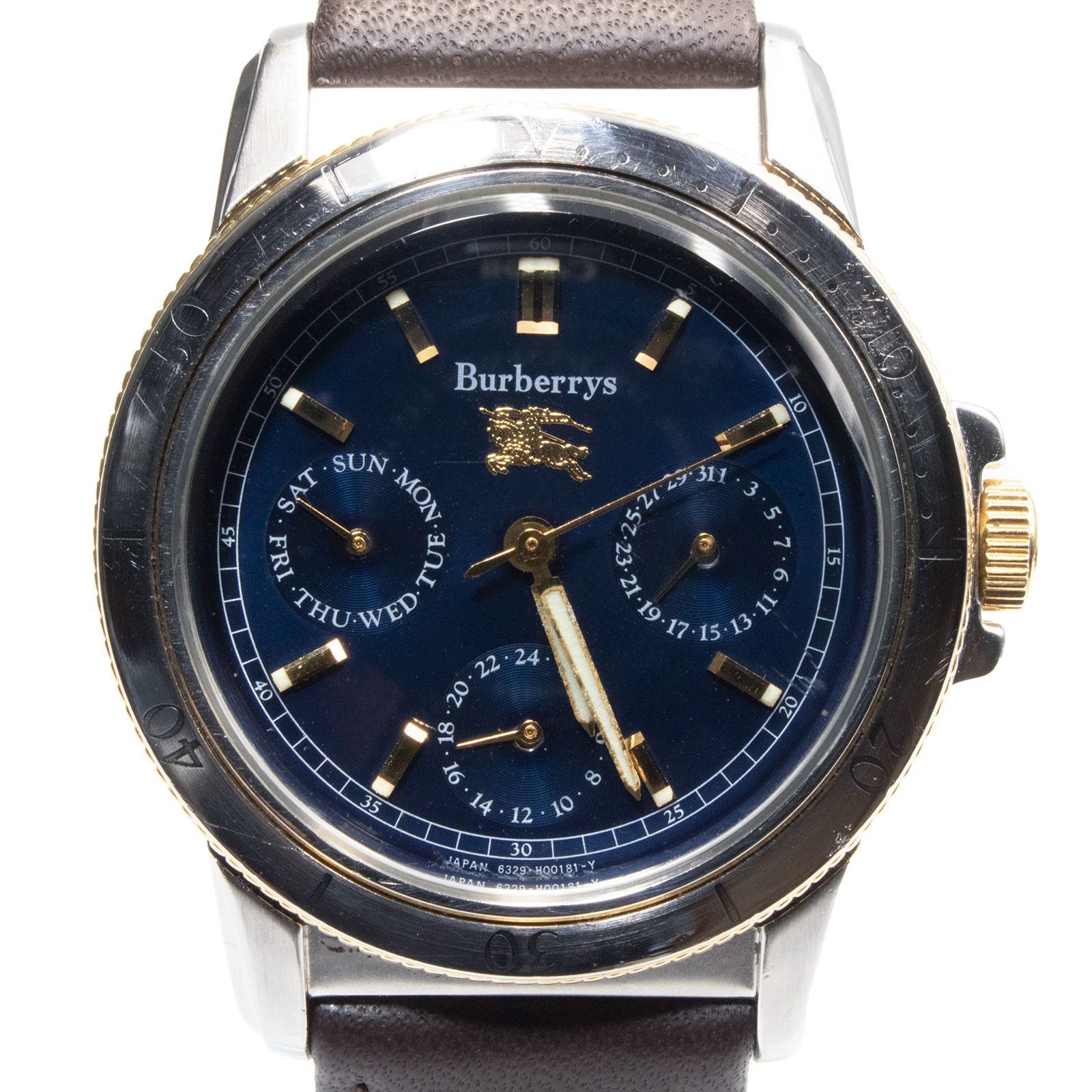 送料無料 バーバリー 腕時計 クオーツ アナログ 6329-G31239 青