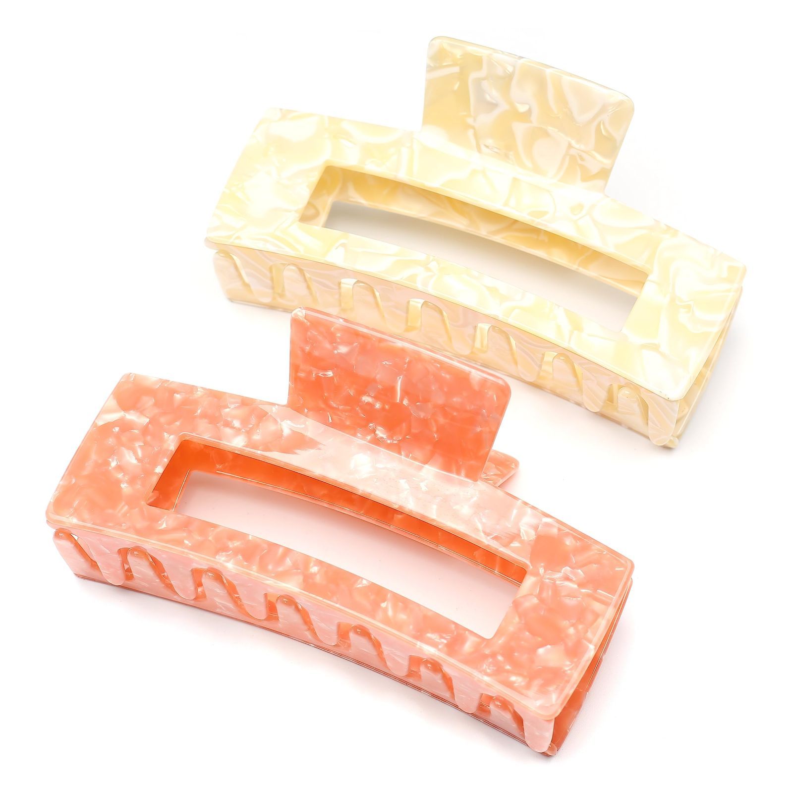  クリーム しっかり クリップ バンスクリップ ヘアクリップ 髪留め 大人 ベージュ ヘア 大きめ おしゃれ 特大 韓国 QinGoo 1本 12 7 cm 6 cmCream クリップ クリップ 輪ゴム