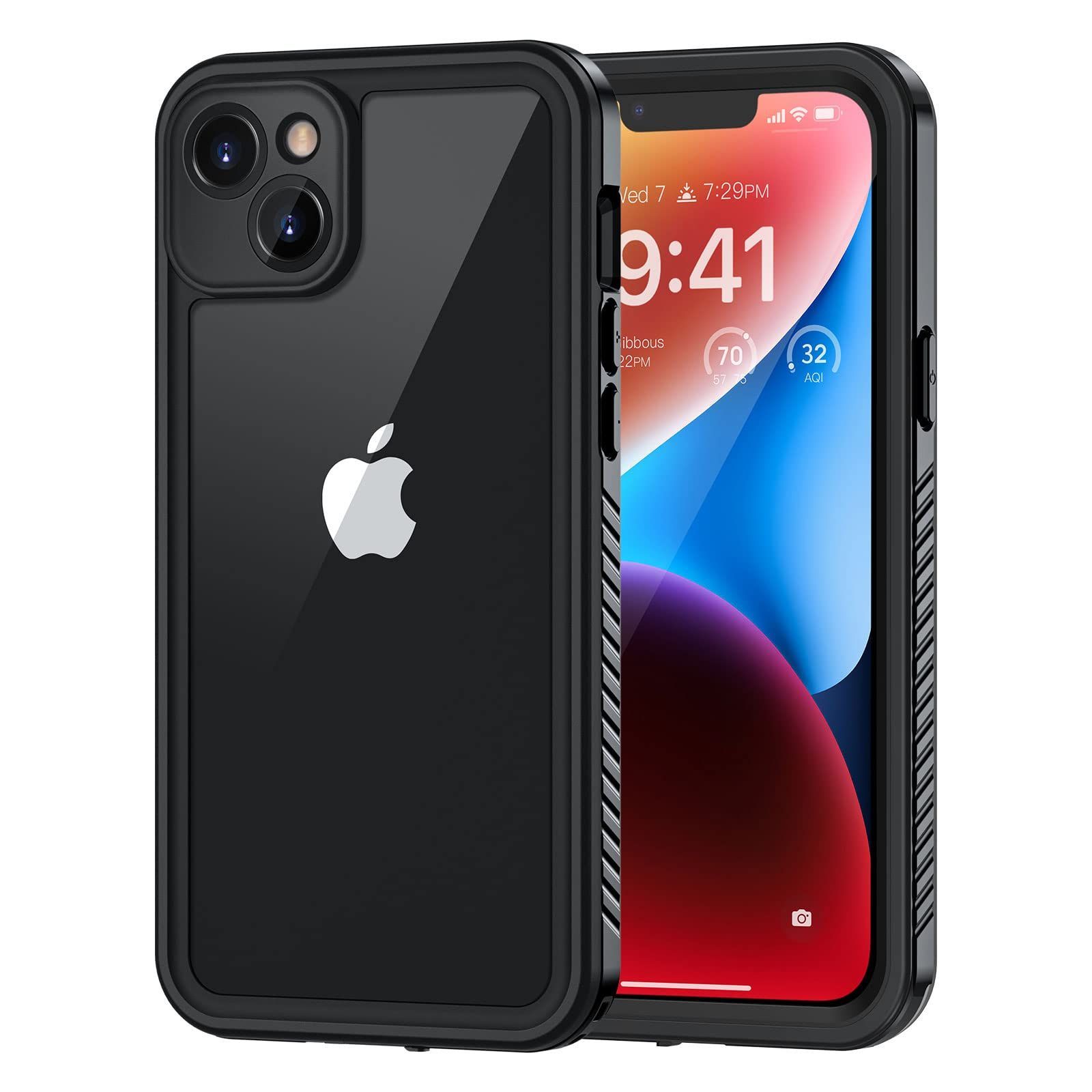 新品 Lanhiem iPhone 14 防水ケース iPhone 14ケース 5G 完全防水 IP68米軍規格 Face ID認証 タッチ可 耐衝撃 滑り止め 防塵 防雪 水中撮影 ワイヤレス充電サポート超軽量 薄型 透明 付け外し簡単 全面保