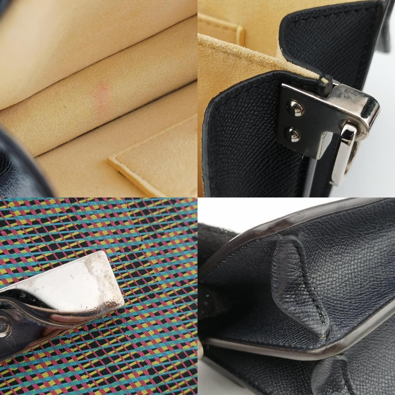 ルイヴィトンLouis VuittonドーフィーヌMINIネイビー×マルチ