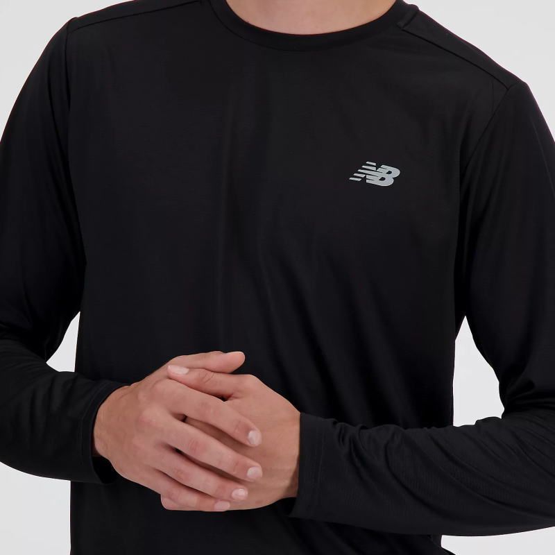 ニューバランス メンズ シャツ 長袖 ランニング Tシャツ トレーニングウェア MT41225 BK ブラック トレーニング サッカー ゴルフ 野球 男女兼用 吸汗速乾 ジム ウェア スポーツ アンダーシャツ 部活 練習 ゆうパケット対応