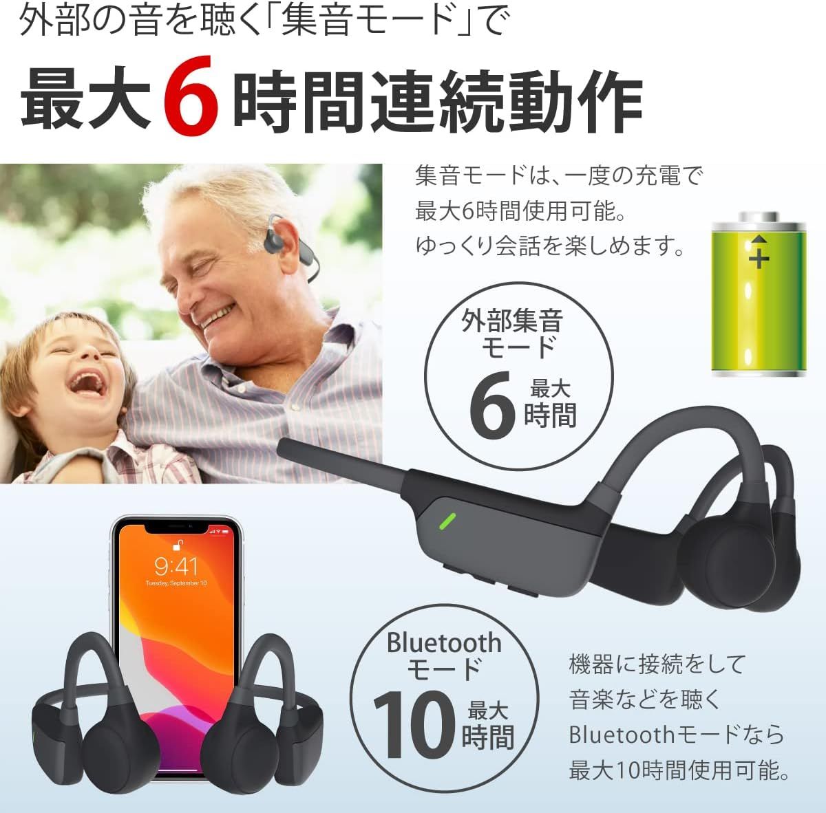 JTT Online 骨伝導集音器 Bluetooth 5.0 JTT Online 骨伝導 集音器 ヘッドホン Bluetooth 5.0 イヤホン