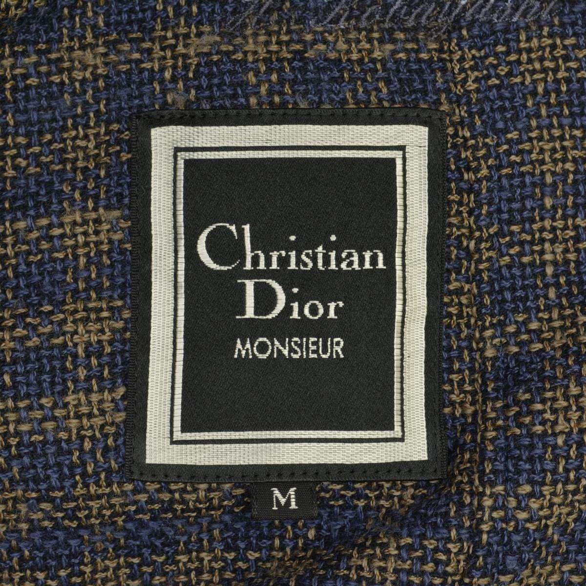 ChristianDior】MONSIEUR チェック2釦テーラードジャケット - メルカリ