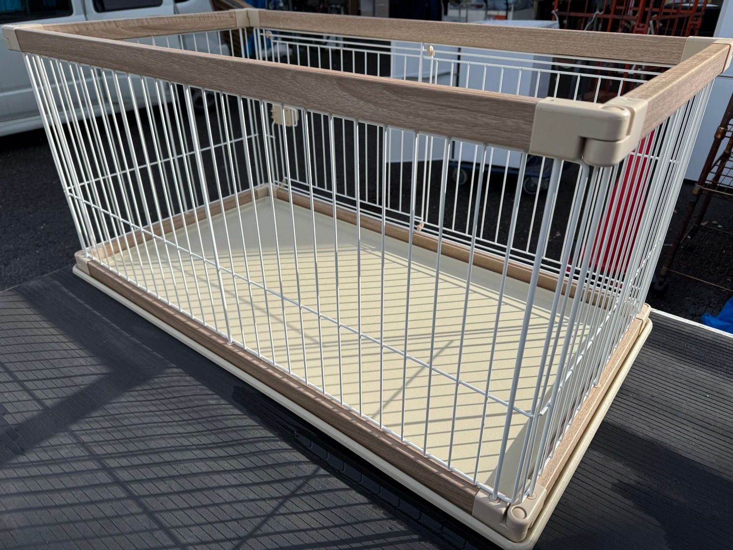 IRIS OHYAMA 犬 ケージ ペットサークル 犬用 屋根付き おしゃれ ペット