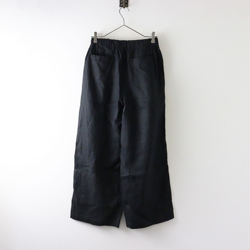 定価16500円 2025SS かぐれ kagure GAA5-24M020 リネンイージーパンツ ブラック┃ゆったりボトムス 麻素材 2400014597639