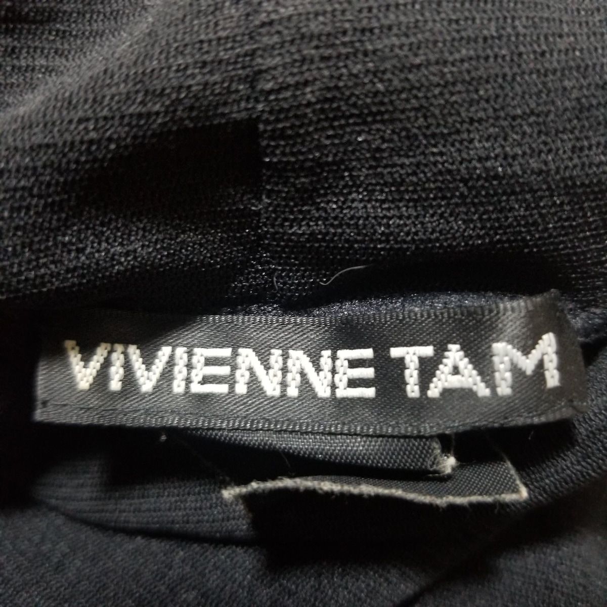 VIVIENNE TAM(ヴィヴィアンタム) 長袖カットソー サイズ0 XS レディース美品 - 黒 タートルネック/シースルー