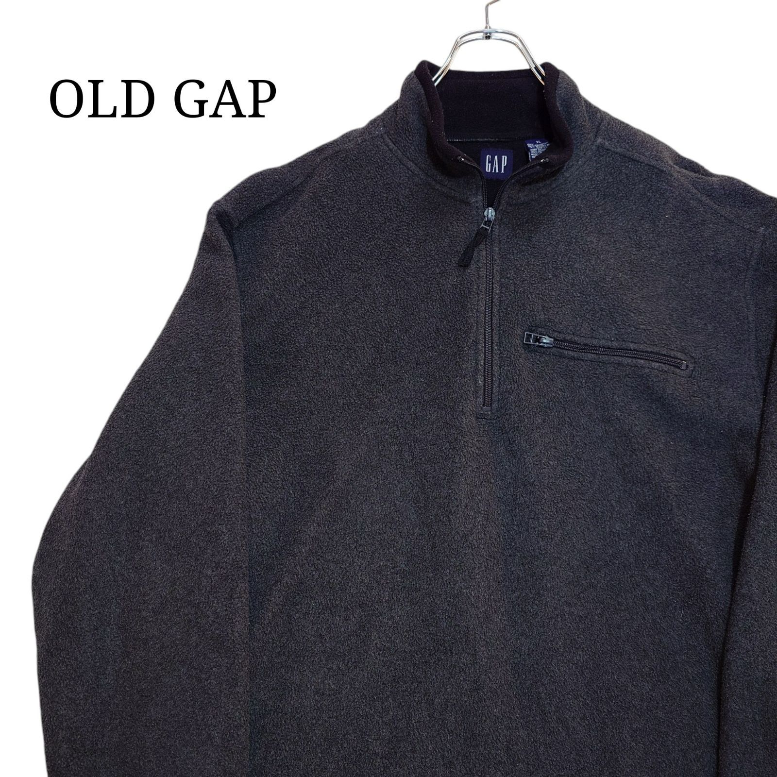 【00s】OLD GAP オールドギャップ ハーフジップフリース テック グレー