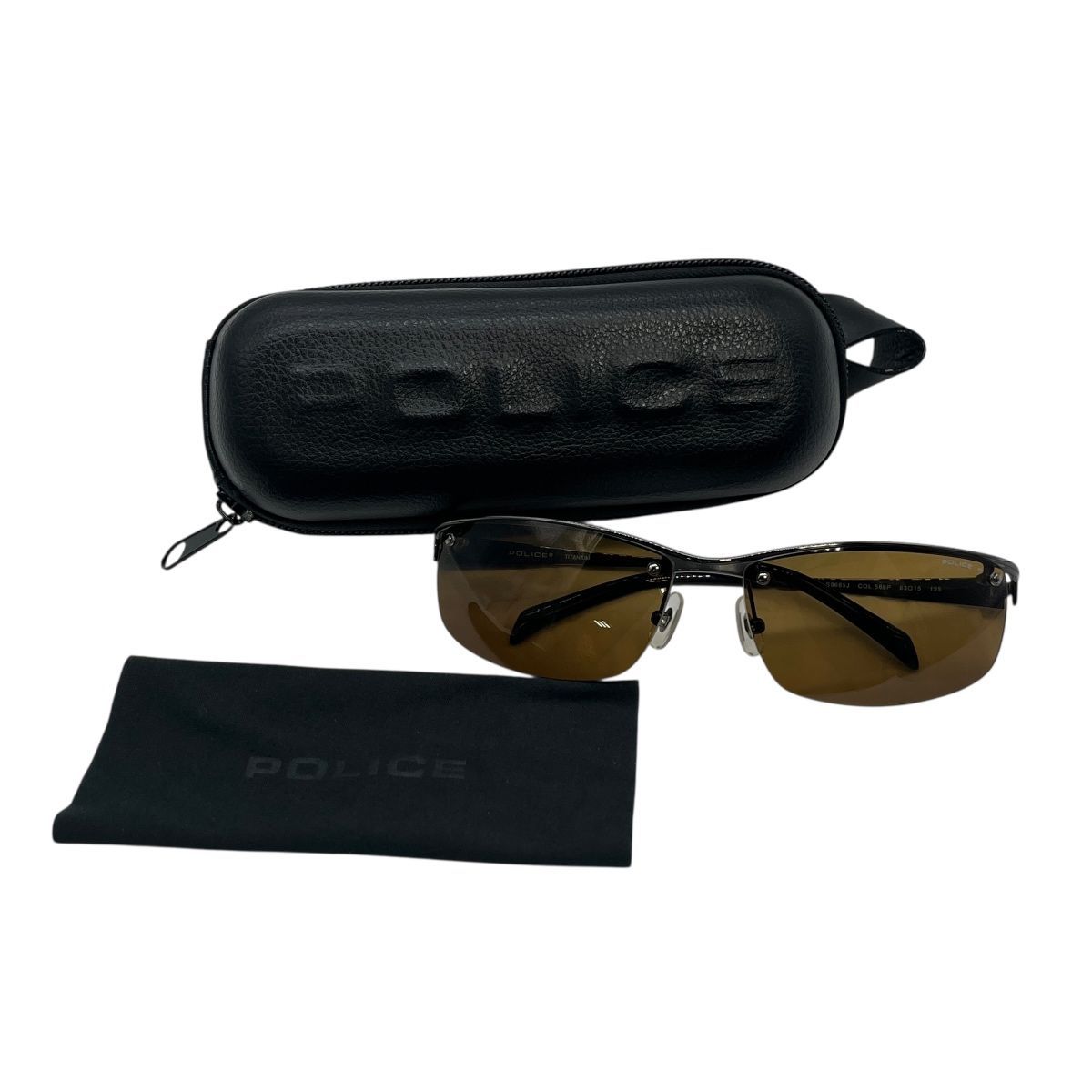 ポリス韓国 ♪2901 police ポリス サングラス S8685J 63□15 125 ブラウン