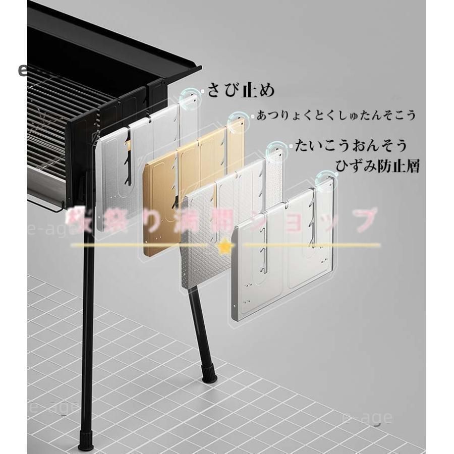 304ステンレス鋼ポータブル屋外バーベキューグリル、igtテーブルストーブ、折りたたみ薪ストーブ、キャンプストーブ BBQバーベキューバーベキューグリル、304ステンレス鋼プレート、ノン