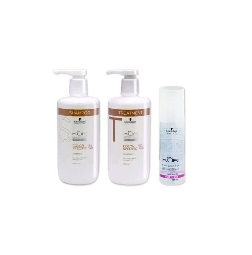 シュワルツコフ BCクア カラースペシフィーク シャンプー 750mL + トリートメント 750g + ディープスリーク 150mL セット