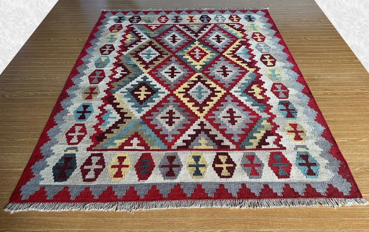 198×161】イラン直輸入☆シーラーズ産キリム・KILIM□3035-50-H - メルカリ