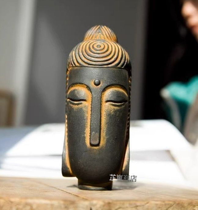 極細工 仏教 美術 仏像 仏首 仏頭 装飾 置物 装飾 収蔵 コレクションsux073