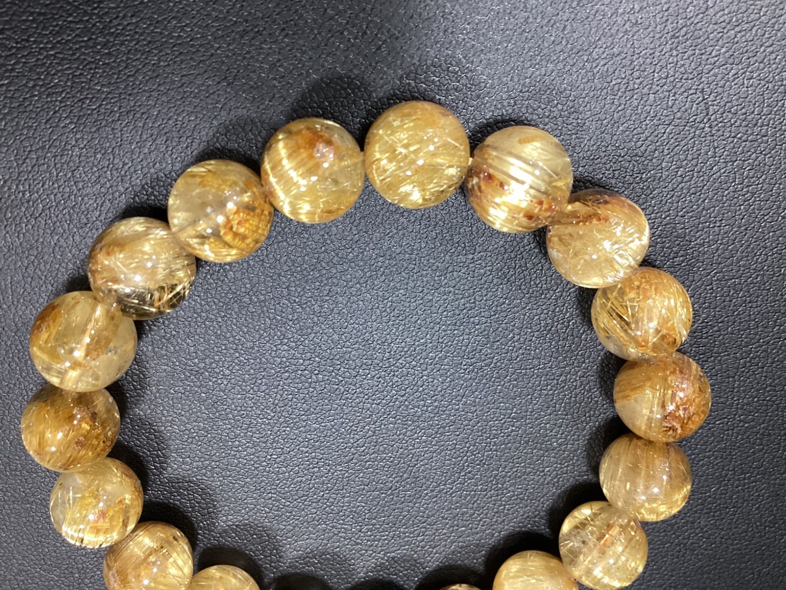 MA303 ルチルクォーツ ブレスレット 約10mm玉