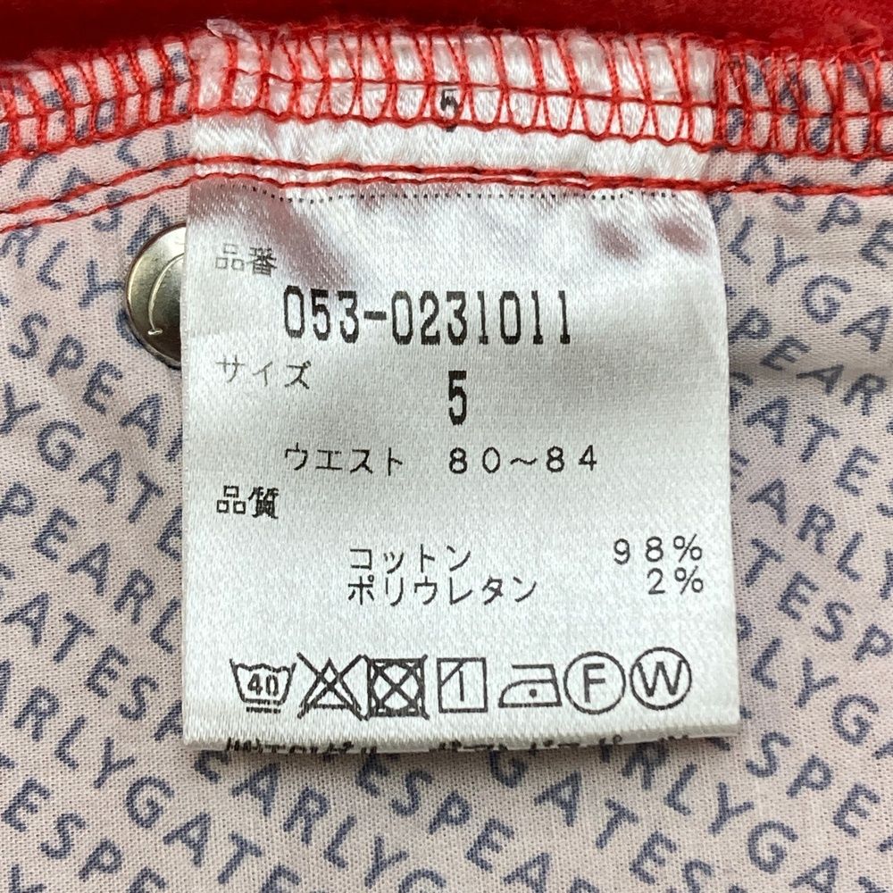 サイズ：5 PEARLY GATES パーリーゲイツ ストレッチパンツ 星条旗