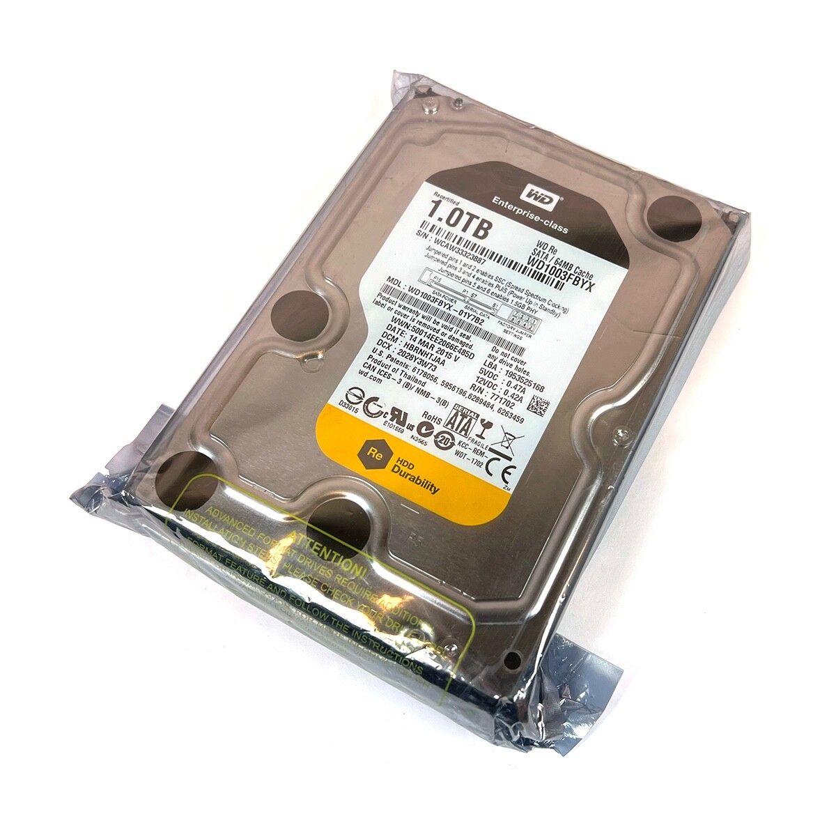 Western Digital RE4 WD1003FBYX 1TB 7200 3.5 SATA 3Gb|s ハードドライブ