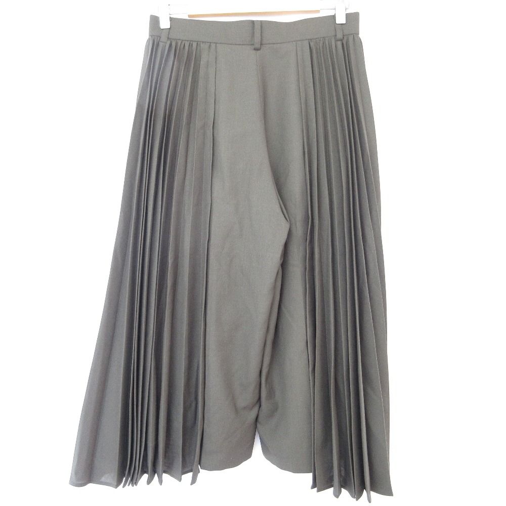 24AW sacai サカイ スーチングプリーツパンツ 7346 カーキ レディース 古着 GULLKHAN_COM