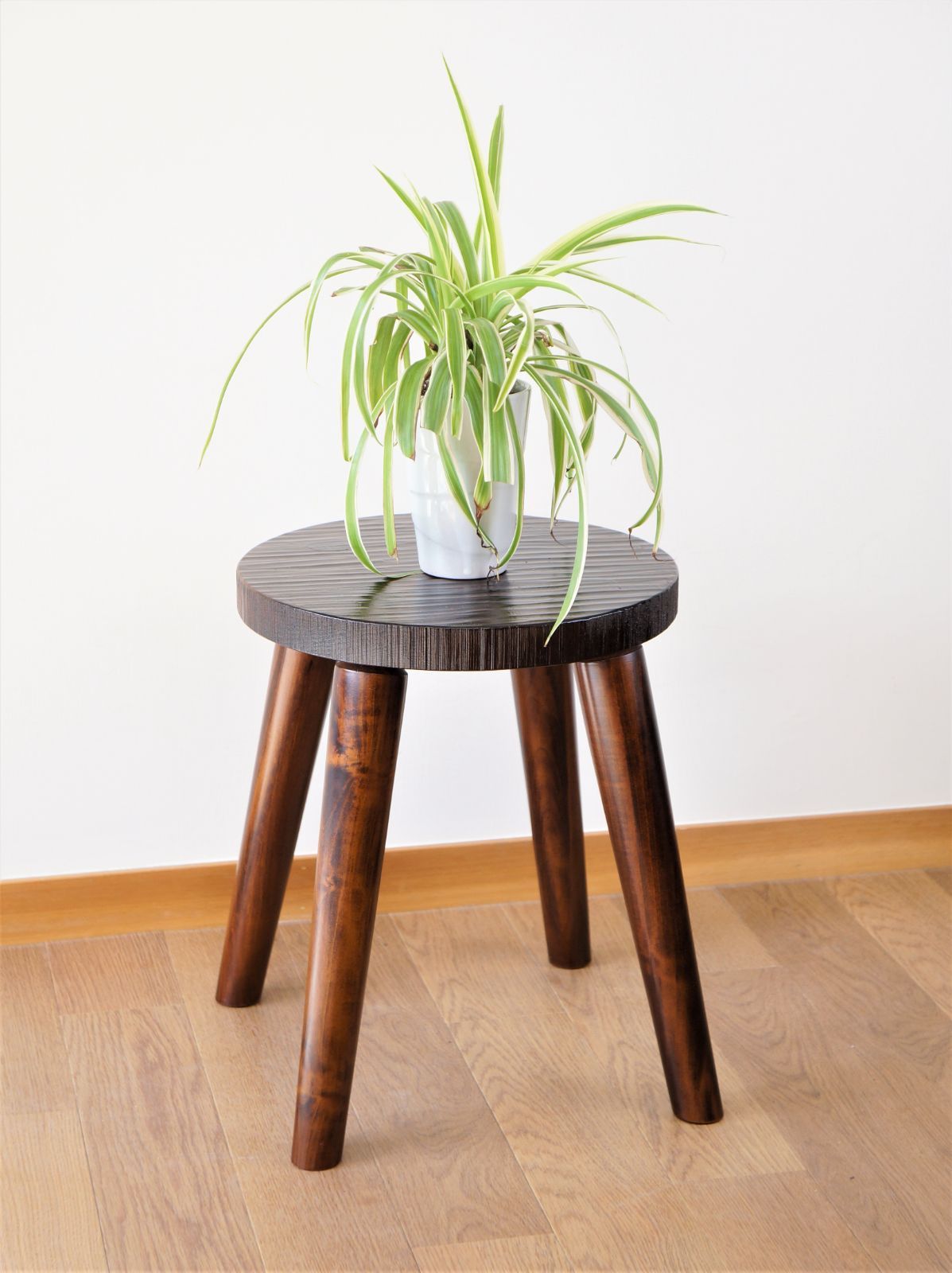 スツール 椅子 チェア 花台 木製 無垢材 ツイスト モダン アジアン 北欧 ツイストS スツール/サイドテーブル 花台 ナチュラル 高さ45cm