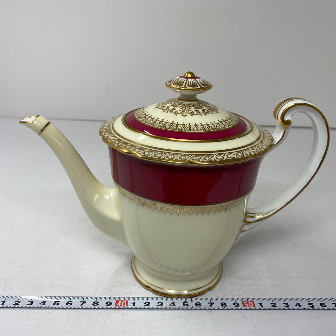 ノリタケ 金彩ワインレッド ポット 幅約23㎝ 東さ5-0620