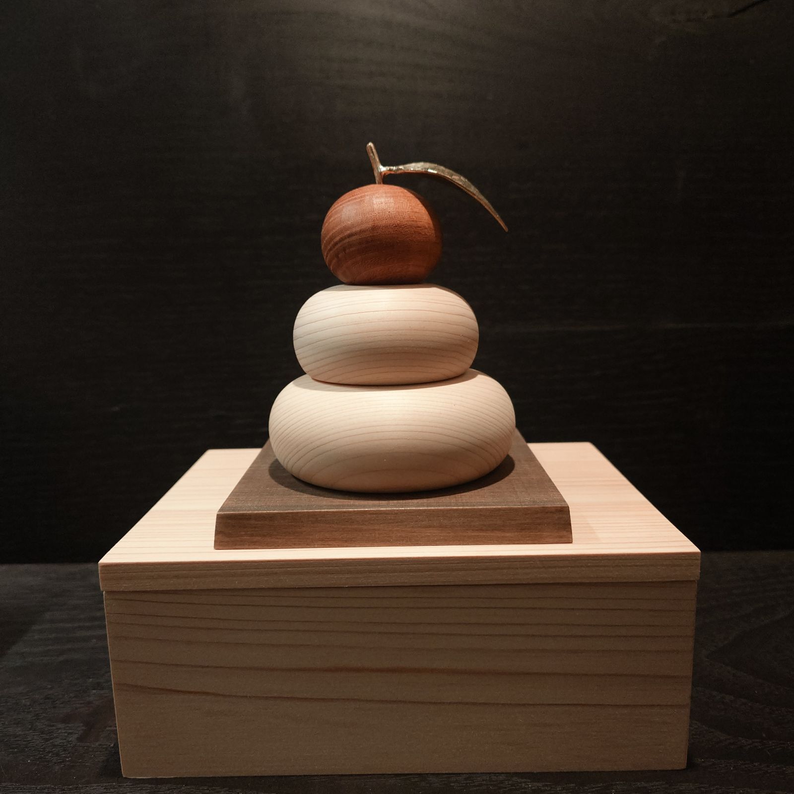木製鏡餅 小 木箱入り