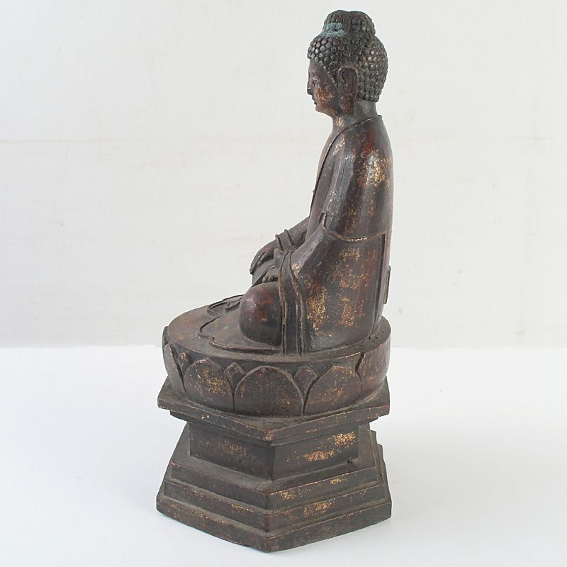 仏教美術 中国 乾隆年製 古銅鍍金 仏像 置物 C S43 - メルカリ