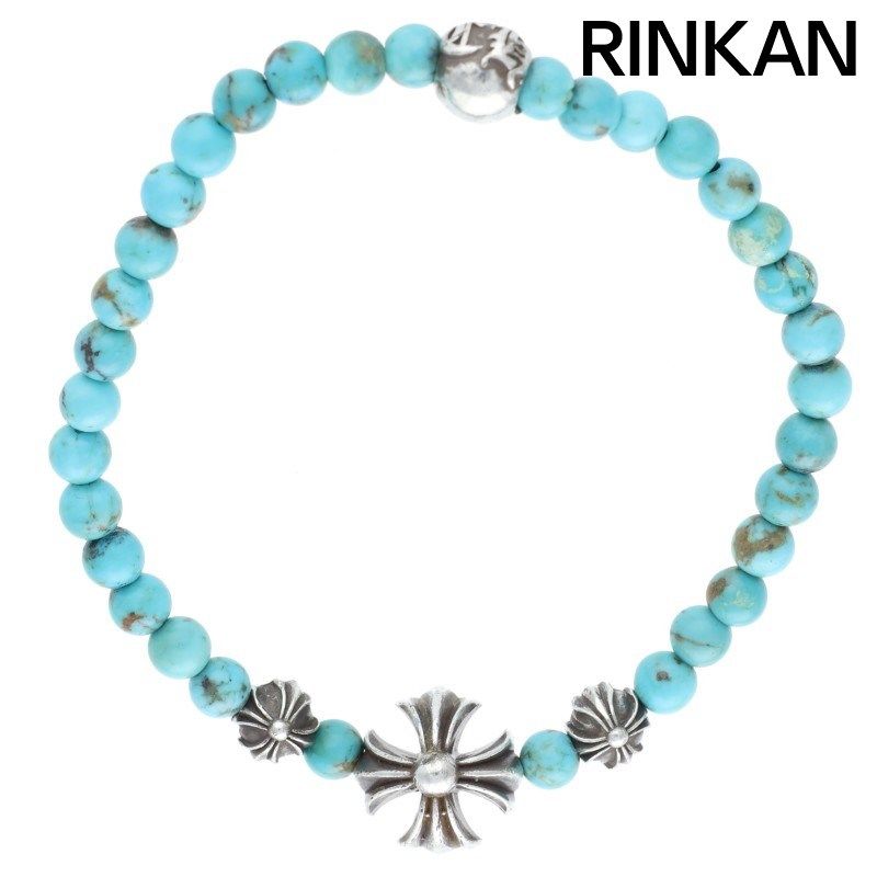 クロムハーツ 4mm BEAD 4mmビーズブレス 4mmターコイズビーズブレスレット メンズ 4mm