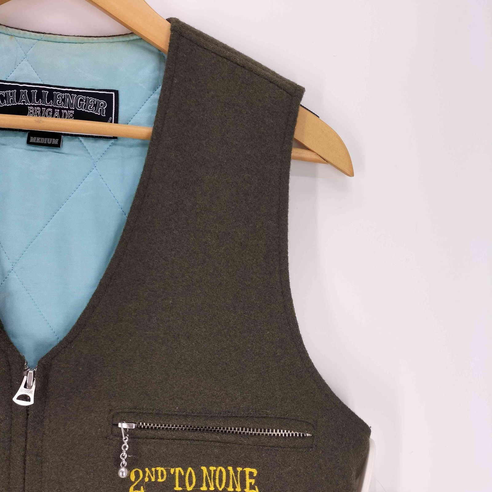 鬼レア・入手困難】チャレンジャー ウールベスト 両面刺繍 カーキM