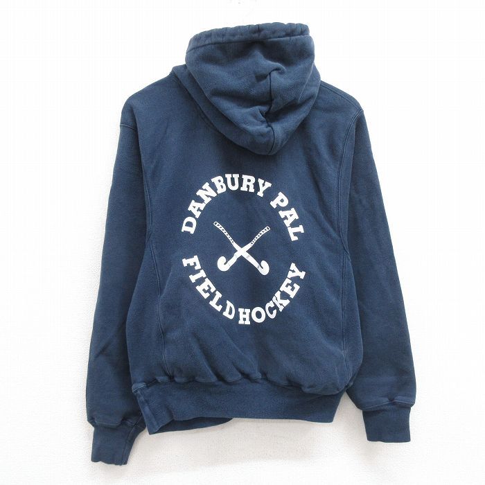 M/古着 長袖 チャンピオン Champion リバースウィーブ パーカー メンズ 00s フィールドホッケー 紺 ネイビー 24sep18 中古 スウェット スエ