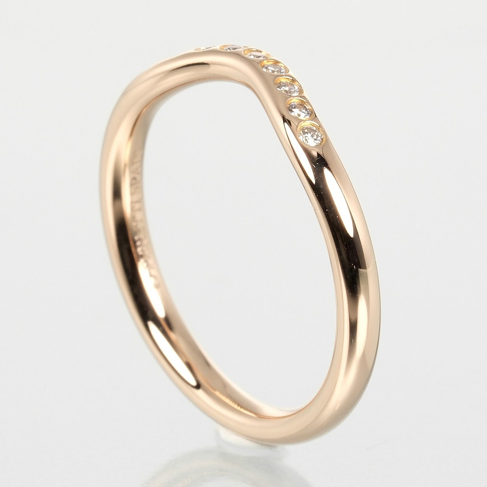 TIFFANY&Co.】ティファニー カーブドバンド K18ピンクゴールド×9P 
