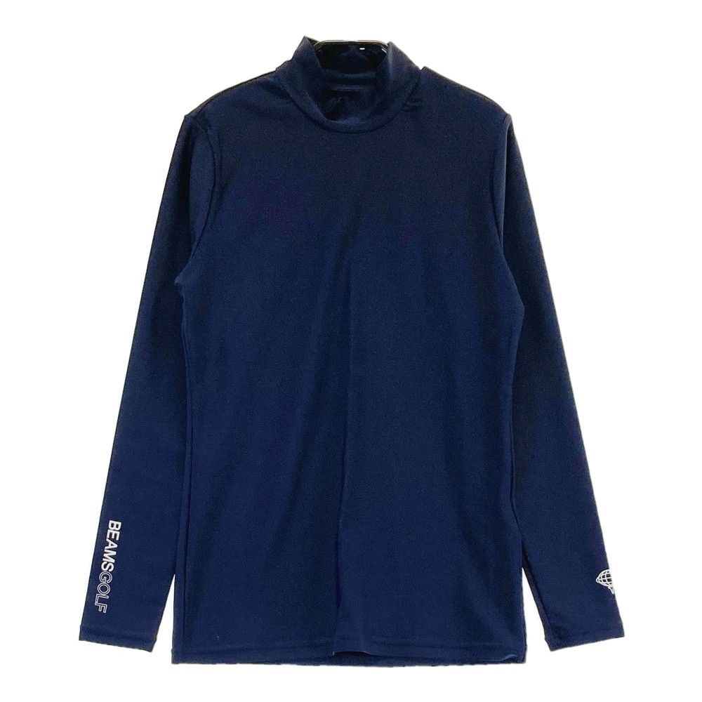 サイズ：L BEAMS GOLF ビームスゴルフ  ハイネック 長袖インナーTシャツ  ネイビー系 [240101426580] ゴルフウェア レディース ストスト サイズ：L BEAMS GOLF ビームスゴルフ ハイネック 長袖Tシャツ