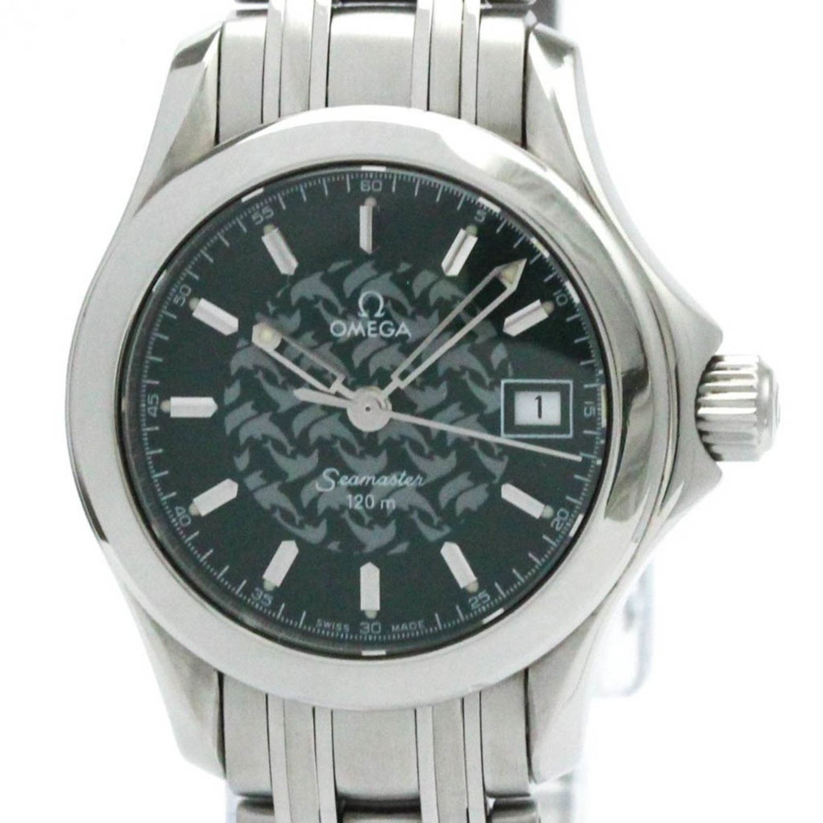 オメガ OMEGA シーマスター 120M ジャックマイヨール 1998 ステンレススチール クォーツ レディース 時計 2586.70