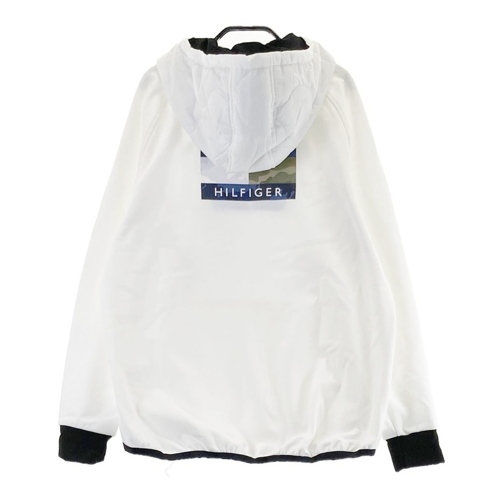 サイズ M TOMMY HILFIGER GOLF トミー ヒルフィガーゴルフ 裏起毛ハーフジップパーカー 中綿切替 ホワイト系 240101388598 ゴルフウェア メンズ ストスト
