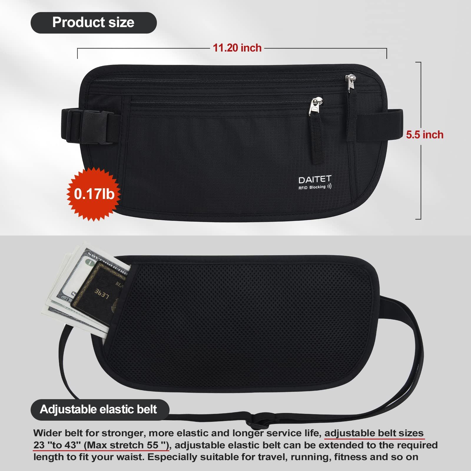 お金ベルト ? パスポートホルダー安全非表示Travel Wallet with RFIDブロック、Undercover Fanny Pack お金ベルト???パスポートホルダー安全非表示Travel Wallet with RFID