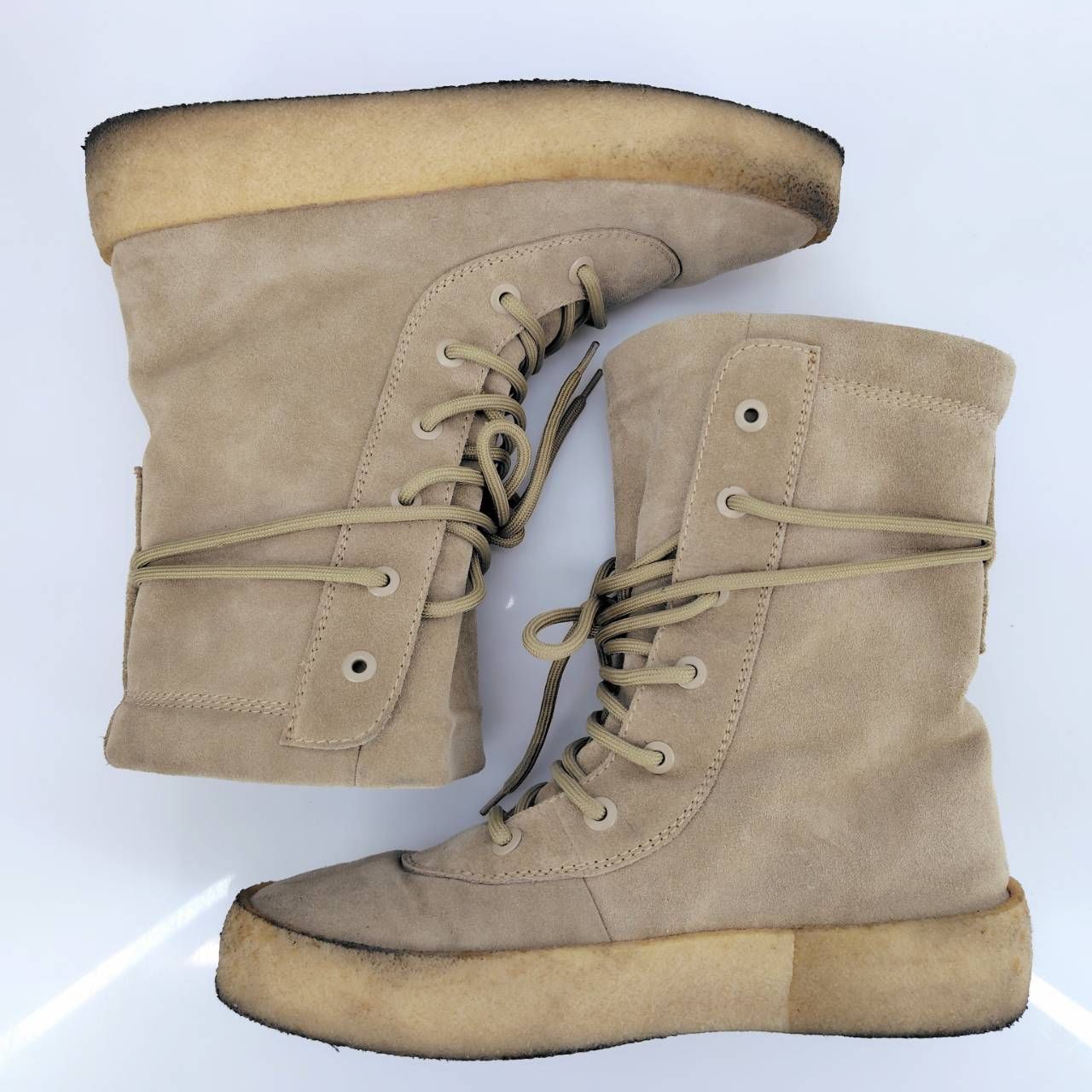 05m0712　YEEZY SEASON2 CREPE BOOT イージー シーズン 2 クレープブーツ KW1011.004 ベージュ サイズUK9  メンズ 【中古品】