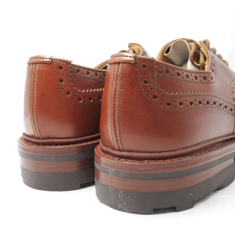 未使用 Tricker's トリッカーズ UK9 ウィングチップ M5633 BOURTON ダービーブローグシューズ バートン マロンアンティーク 70015612