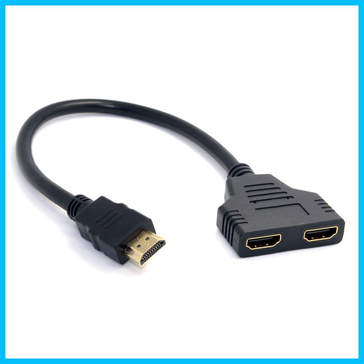 HDMIメス HDMIオス-2 1イン2 Cablecc 出力スプリッタケーブルアダプターコンバーター