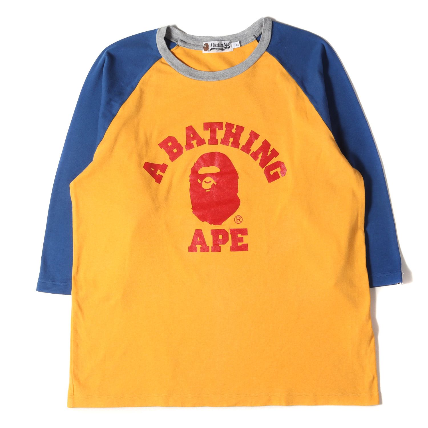 A BATHING APE (アベイシングエイプ) 七分袖 ラグラン Tシャツ - Tシャツ