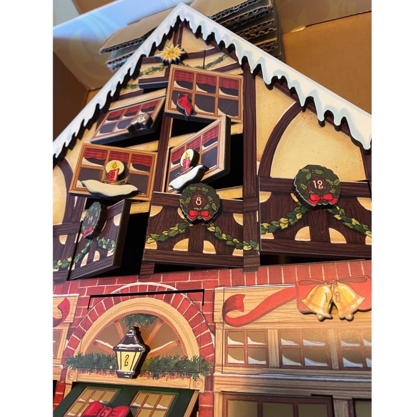 木製アドベントカレンダー クリスマスハウス