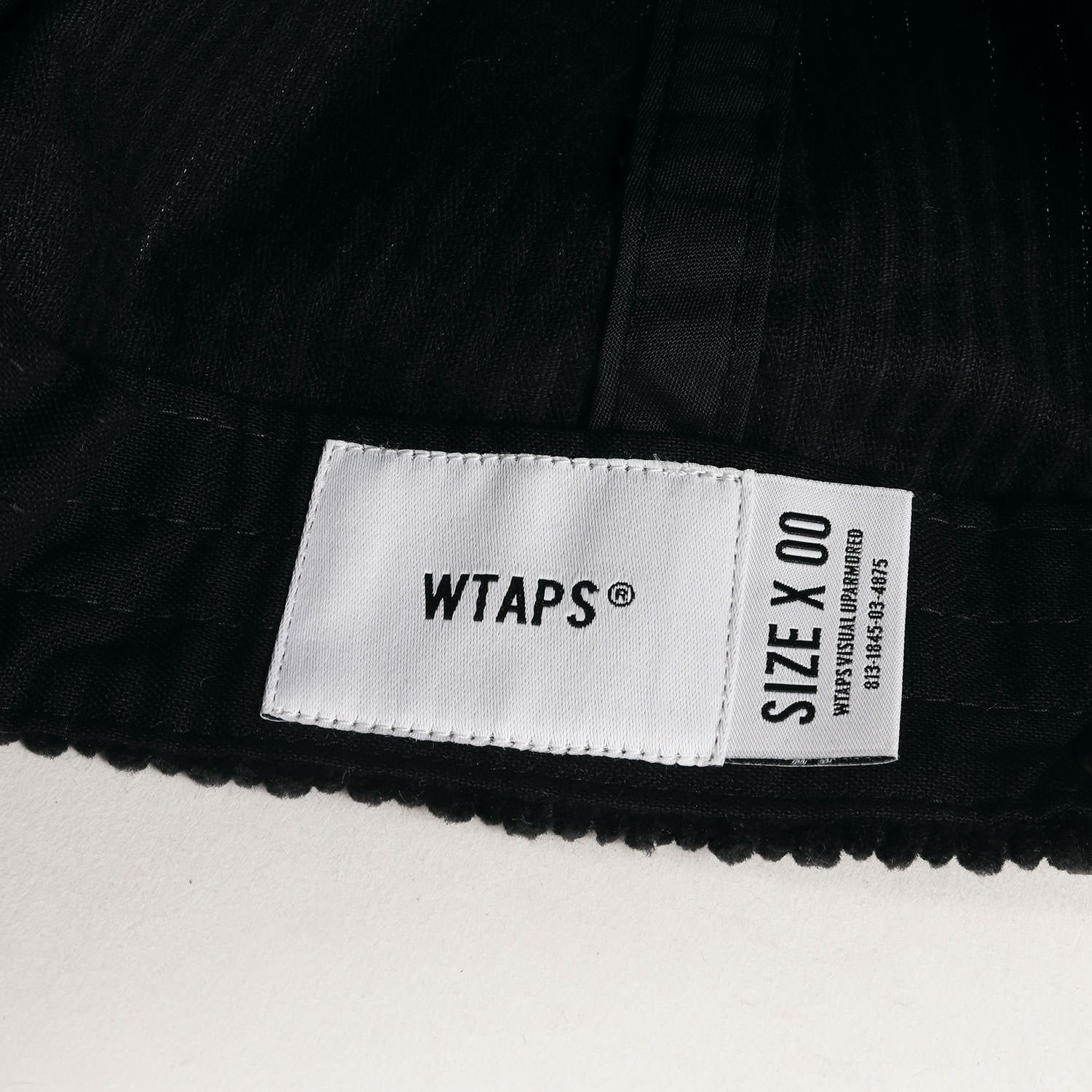 WTAPS ダブルタップス キャップ ワッペン付き コーデュロイ 5パネルキャップ MILITIA / CAP ブラック 黒 帽子 【メンズ】