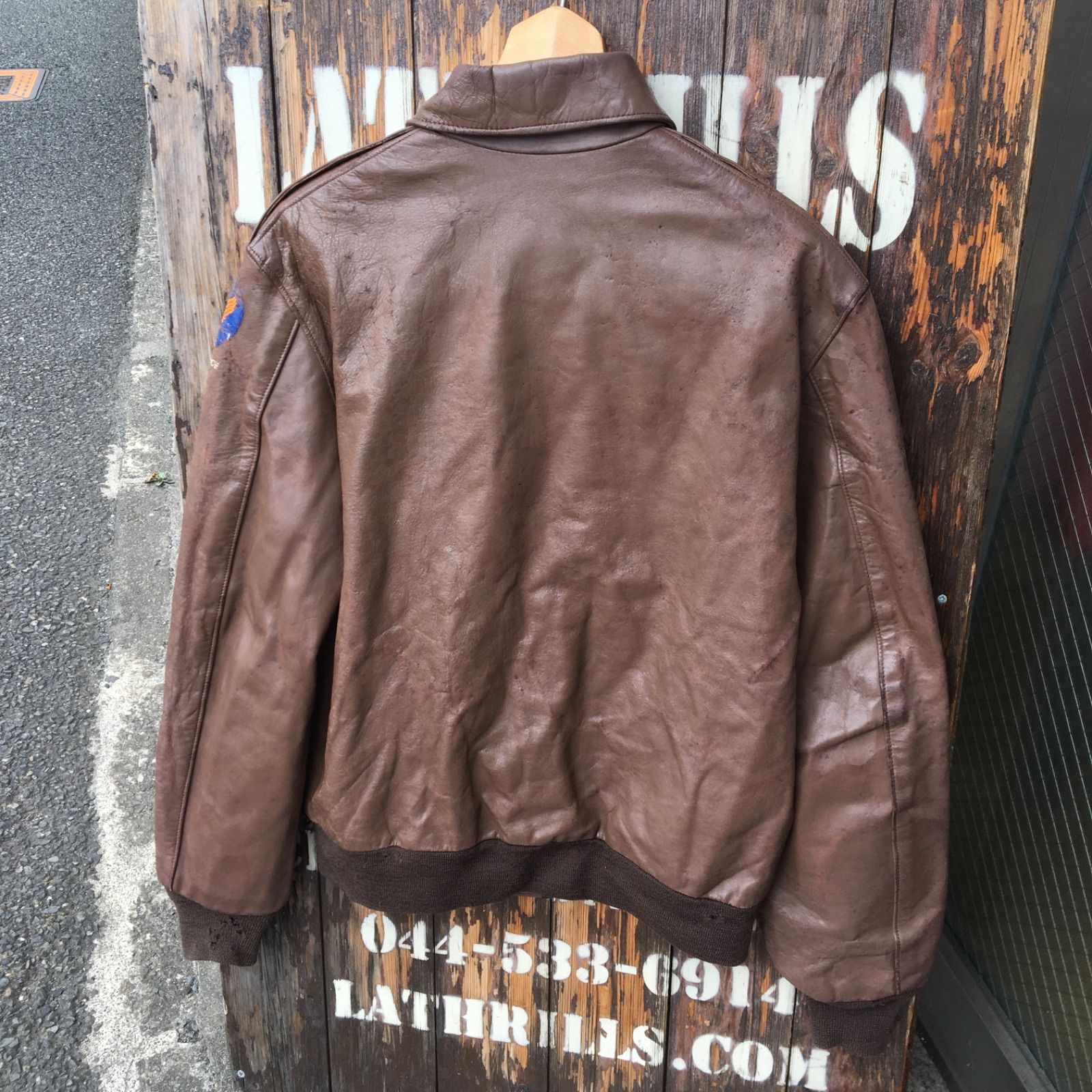 80s【Willis&Geiger】A-2 Horsehide Leather Jacket ウィリス 